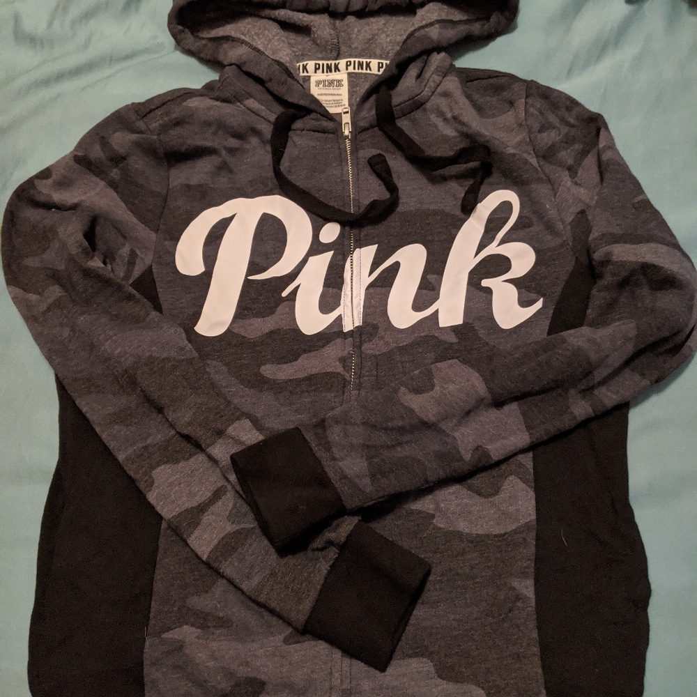 Pink hlHoodie Sweatshirt full zip size XS